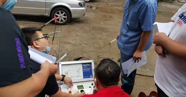 Field test of 0.1 Hz cable fault test system